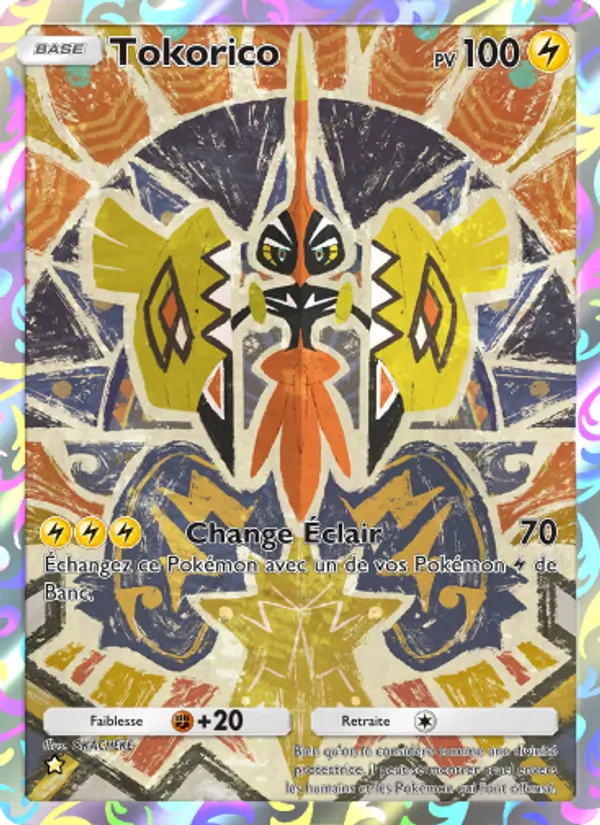 Carte Pokémon Tokorico 166/155 de l'extension Gardiens Astraux