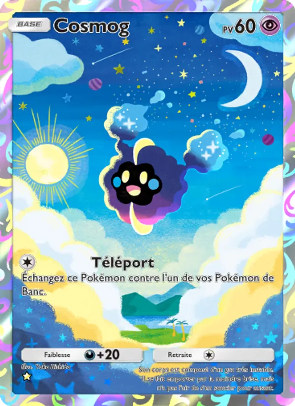 Carte Pokémon Cosmog 171/155 de l'extension Gardiens Astraux