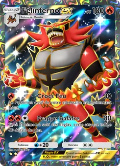Carte Pokémon Félinferno-ex 182 — Gardiens Astraux