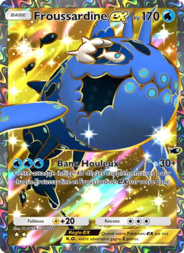 Carte Pokémon Froussardine-ex 184/155 de l'extension Gardiens Astraux