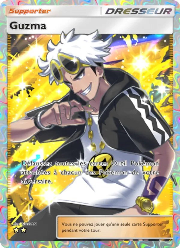 Carte Pokémon Guzma 193/155 de l'extension Gardiens Astraux