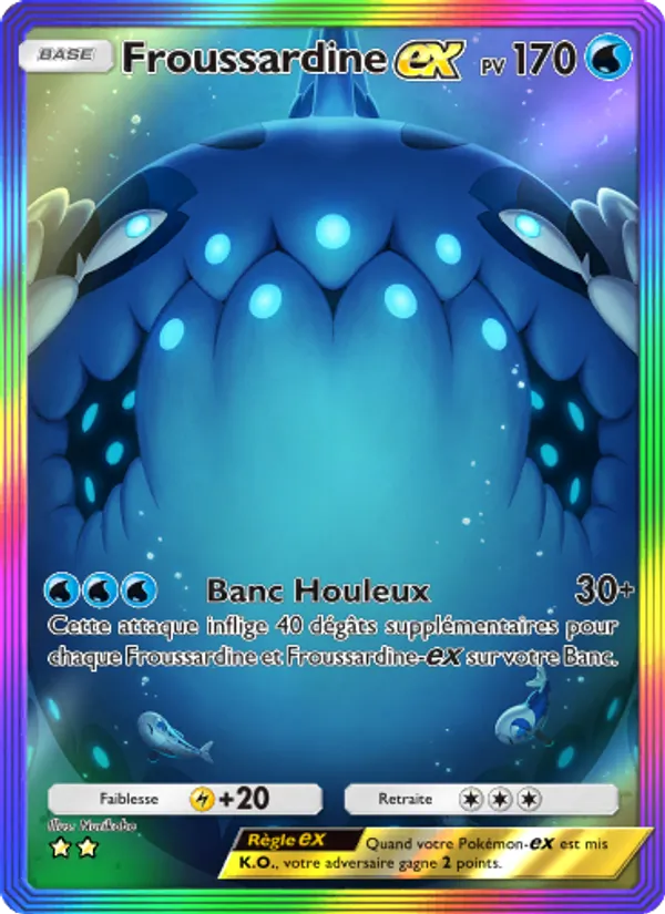 Carte Pokémon Froussardine-ex 202/155 de l'extension Gardiens Astraux