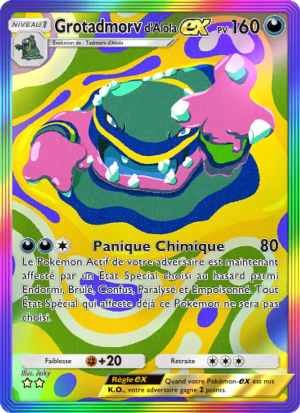 Carte Pokémon Grotadmorvd'Alola-ex 206/155 de l'extension Gardiens Astraux