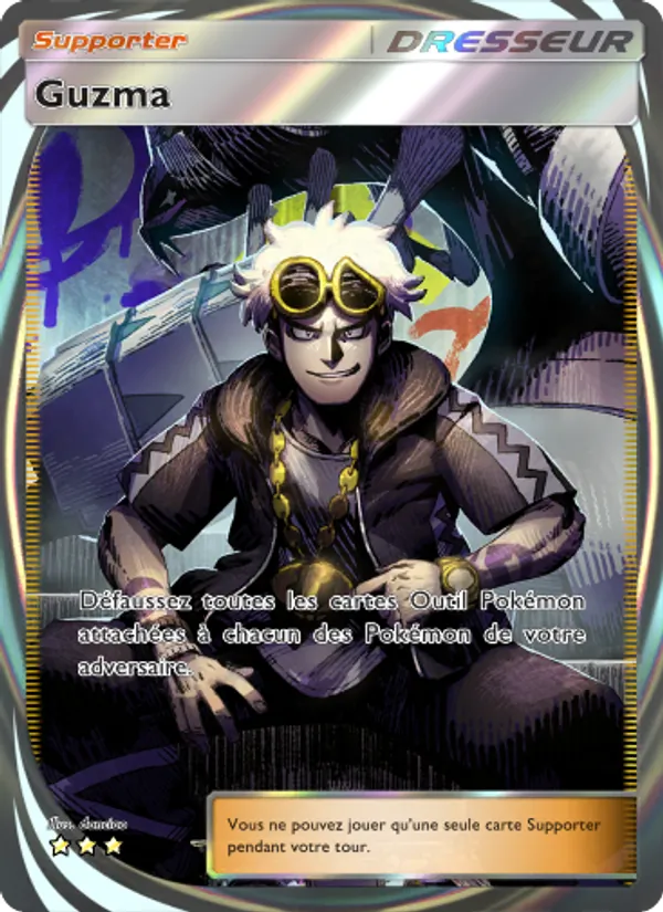Carte Pokémon Guzma 208/155 de l'extension Gardiens Astraux