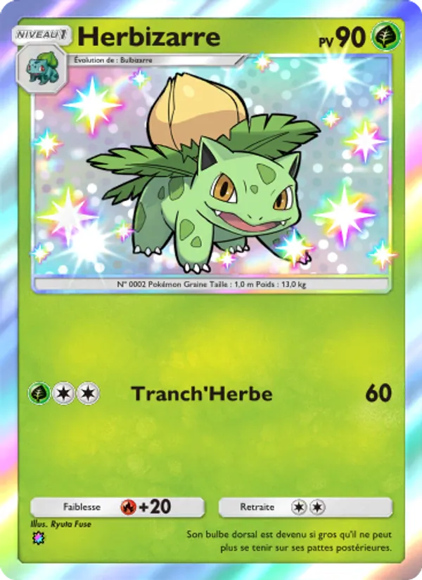 Carte Pokémon Herbizarre 211/155 de l'extension Gardiens Astraux