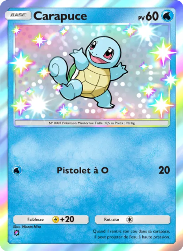 Carte Pokémon Carapuce 215/155 de l'extension Gardiens Astraux