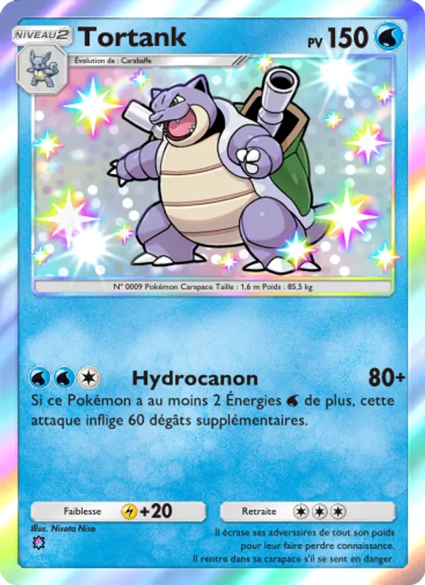 Carte Pokémon Tortank 217/155 de l'extension Gardiens Astraux