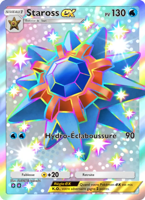 Carte Pokémon Staross-ex 233/155 de l'extension Gardiens Astraux