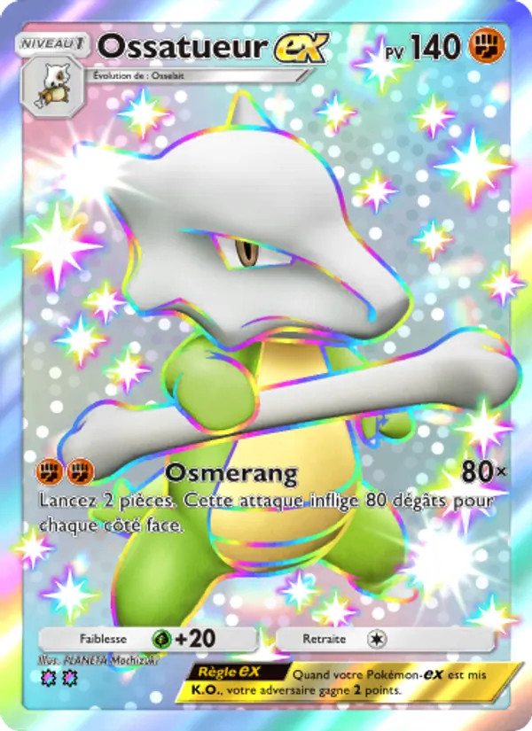 Carte Pokémon Ossatueur-ex 236/155 de l'extension Gardiens Astraux