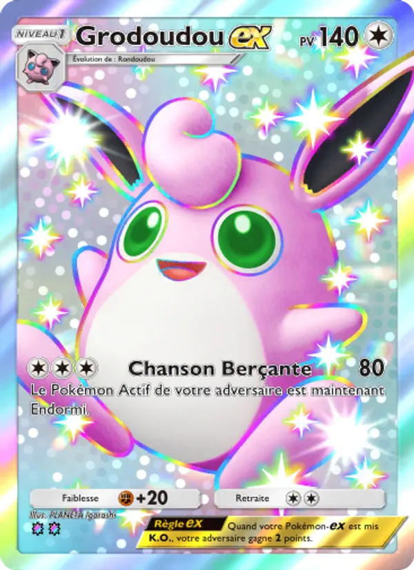 Carte Pokémon Grodoudou-ex 237/155 de l'extension Gardiens Astraux