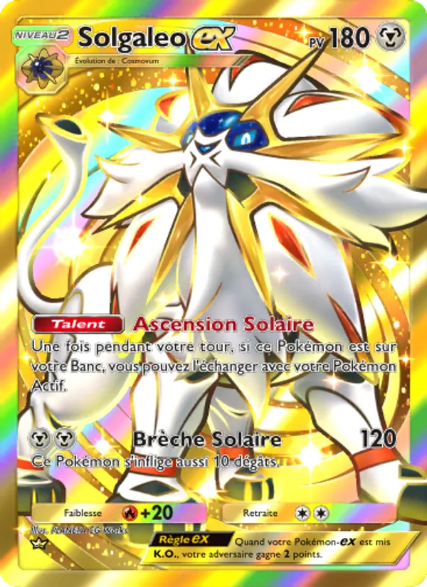 Carte Pokémon Solgaleo-ex 239/155 de l'extension Gardiens Astraux