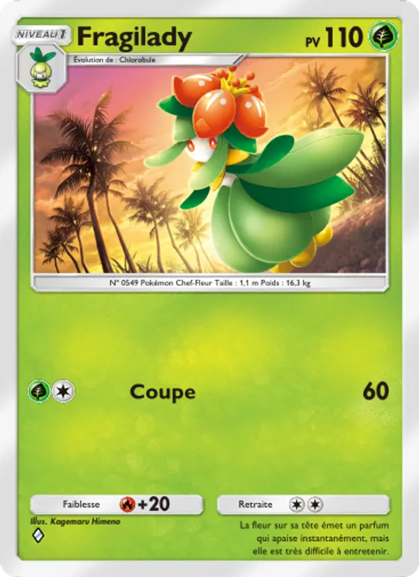 Carte Pokémon Fragilady 002/69 de l'extension Crise Interdimensionnelle