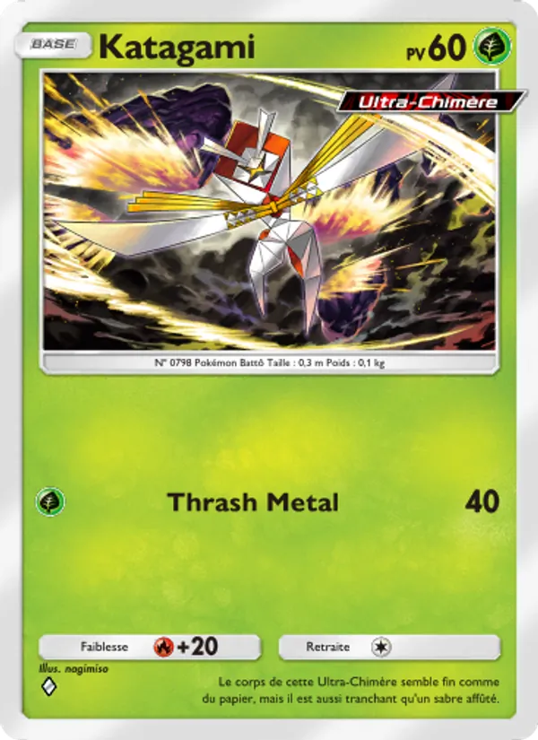 Carte Pokémon Katagami 008/69 de l'extension Crise Interdimensionnelle