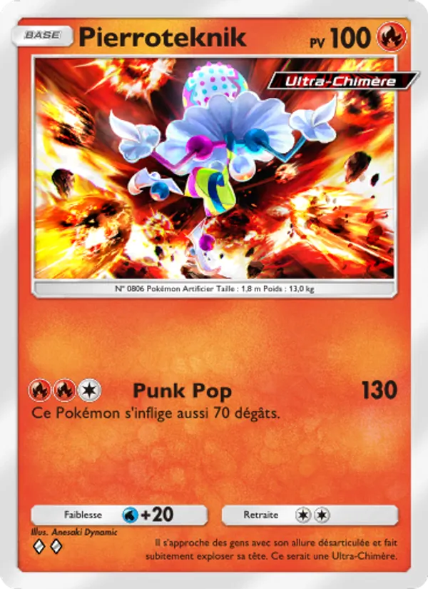 Carte Pokémon Pierroteknik 009/69 de l'extension Crise Interdimensionnelle