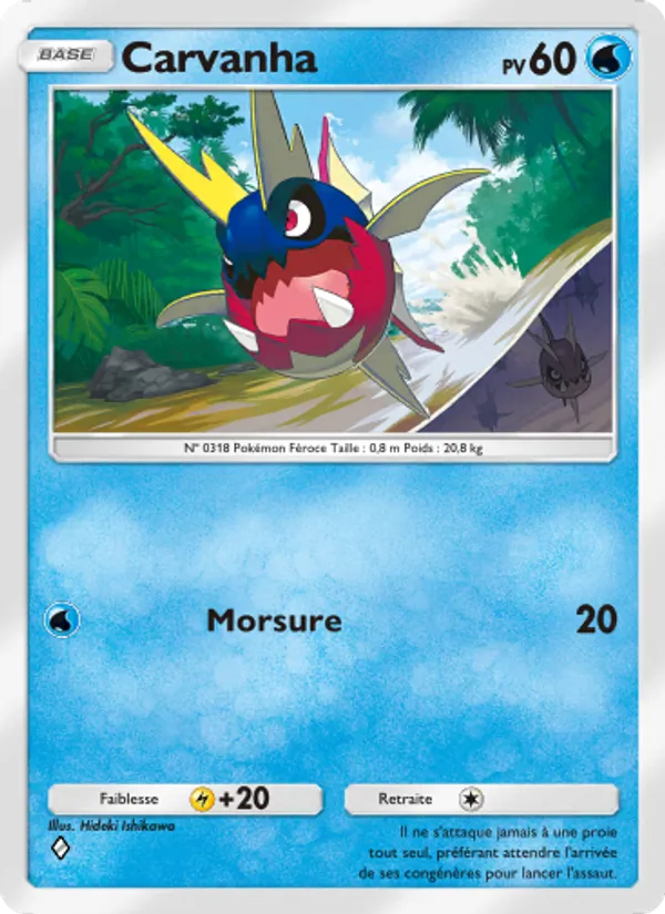 Carte Pokémon Carvanha 011/69 de l'extension Crise Interdimensionnelle