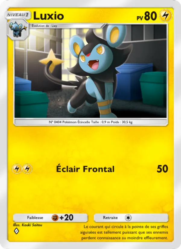 Carte Pokémon Luxio 014/69 de l'extension Crise Interdimensionnelle