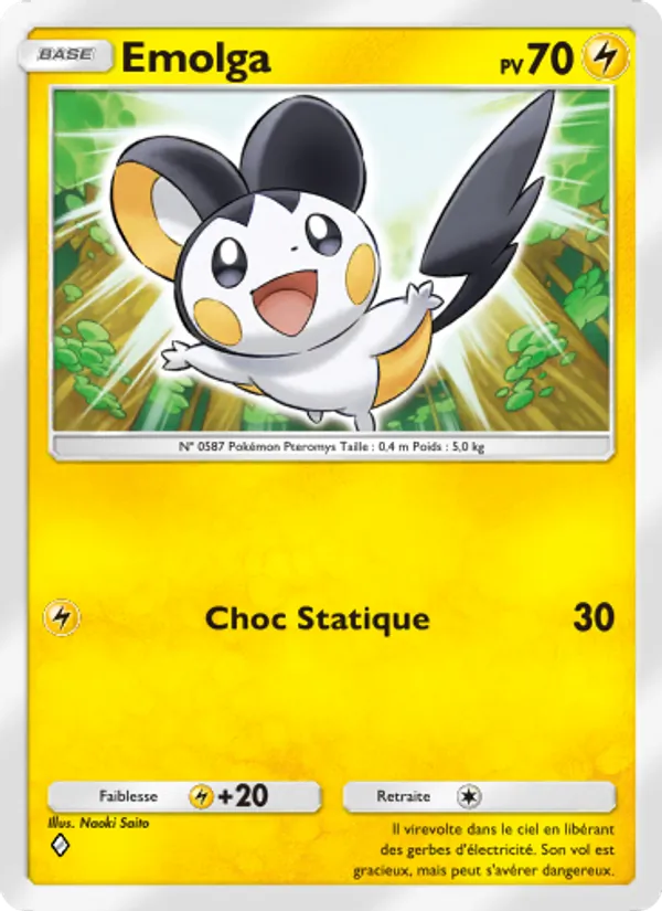 Carte Pokémon Emolga 018/69 de l'extension Crise Interdimensionnelle