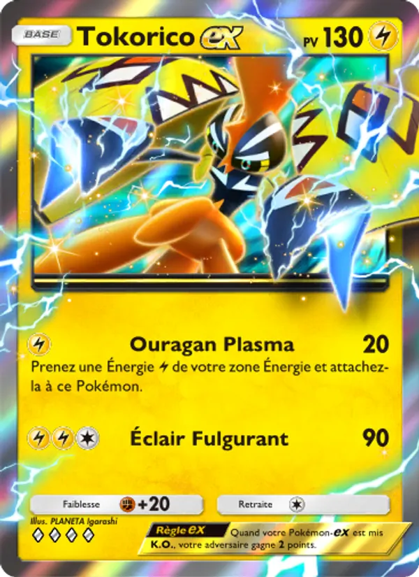 Carte Pokémon Tokorico-ex 019/69 de l'extension Crise Interdimensionnelle