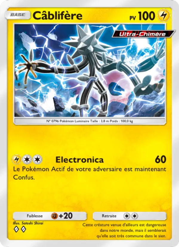 Carte Pokémon Câblifère 020/69 de l'extension Crise Interdimensionnelle