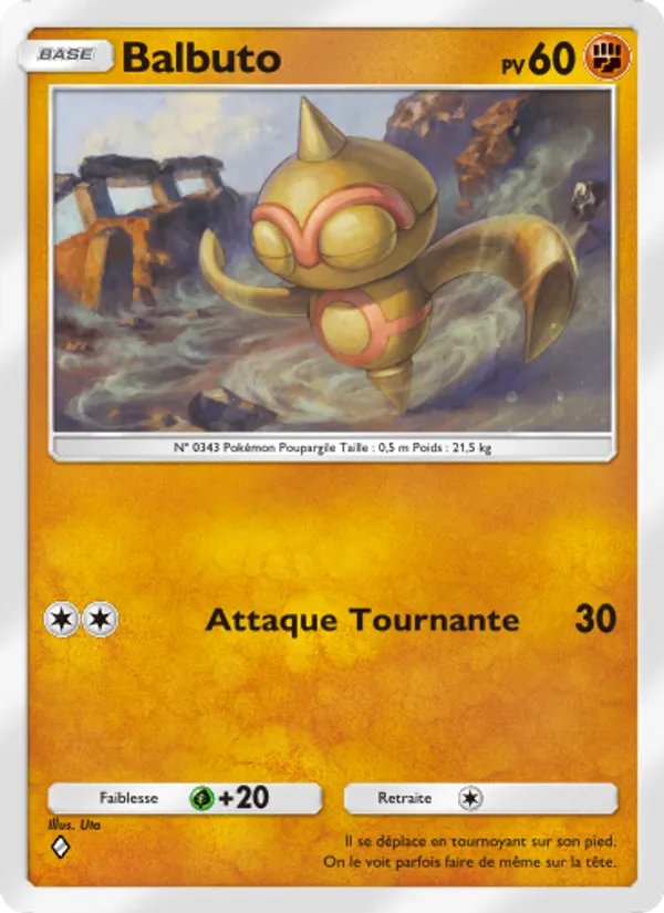 Carte Pokémon Balbuto 030/69 de l'extension Crise Interdimensionnelle