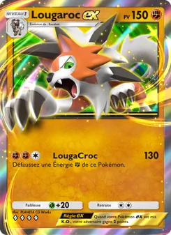 Carte Pokémon Lougaroc-ex 033 — Crise Interdimensionnelle