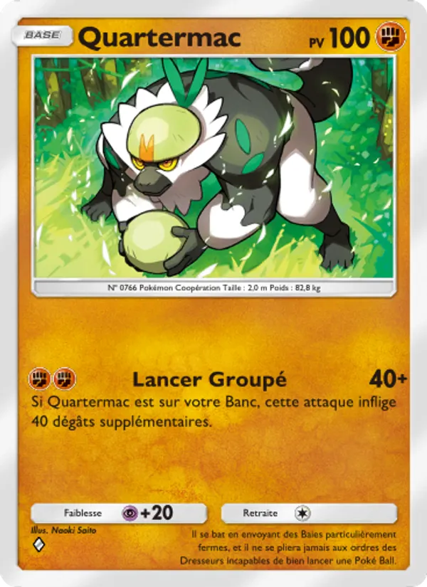 Carte Pokémon Quartermac 034/69 de l'extension Crise Interdimensionnelle