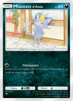 Carte Pokémon Miaouss d'Alola 037 — Crise Interdimensionnelle