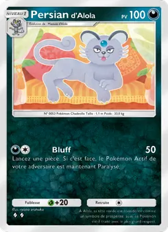 Carte Pokémon Persian d'Alola 038 — Crise Interdimensionnelle