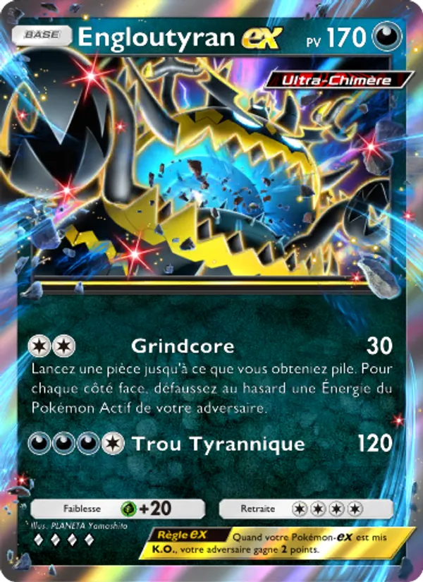 Carte Pokémon Engloutyran-ex 043/69 de l'extension Crise Interdimensionnelle