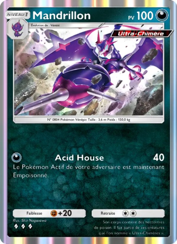 Carte Pokémon Mandrillon 045/69 de l'extension Crise Interdimensionnelle