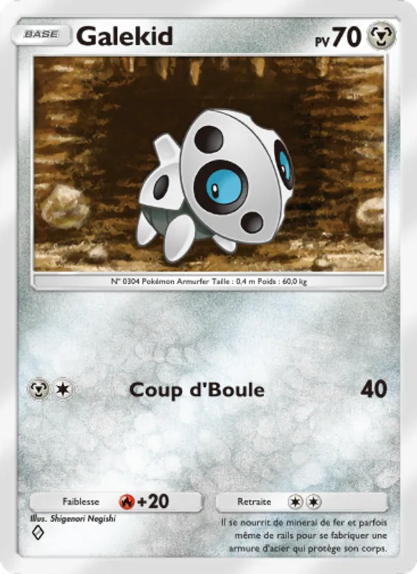 Carte Pokémon Galekid 048/69 de l'extension Crise Interdimensionnelle
