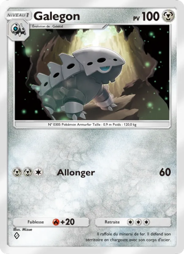 Carte Pokémon Galegon 049/69 de l'extension Crise Interdimensionnelle