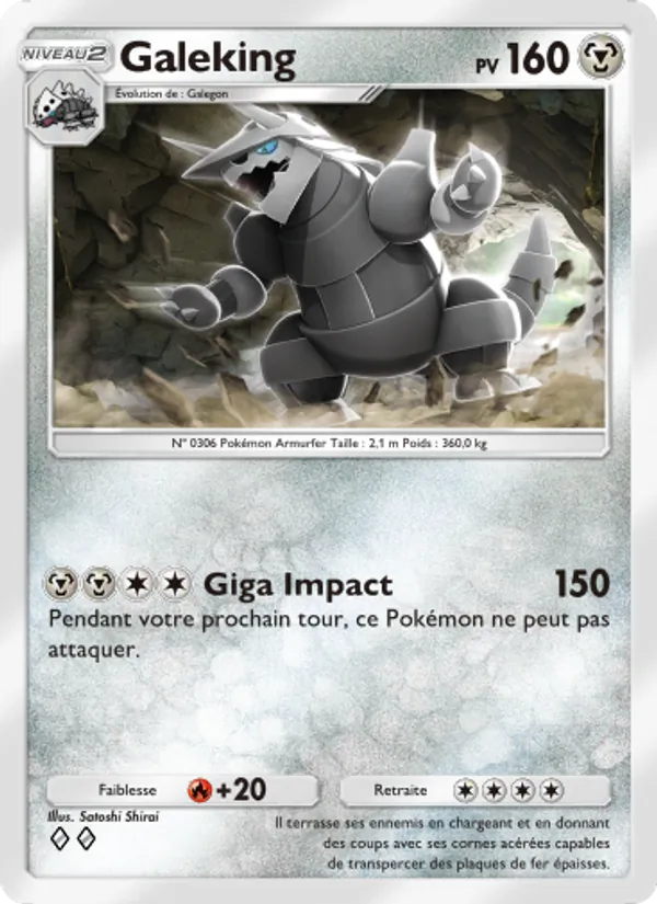 Carte Pokémon Galeking 050/69 de l'extension Crise Interdimensionnelle
