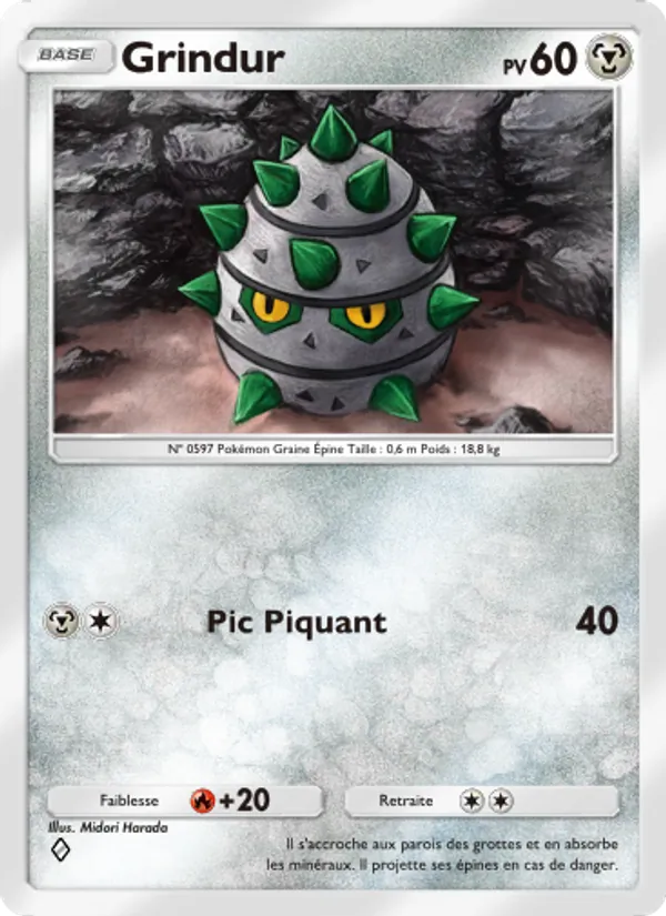 Carte Pokémon Grindur 051/69 de l'extension Crise Interdimensionnelle