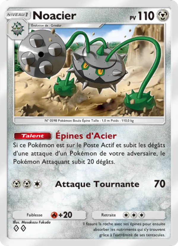 Carte Pokémon Noacier 052/69 de l'extension Crise Interdimensionnelle