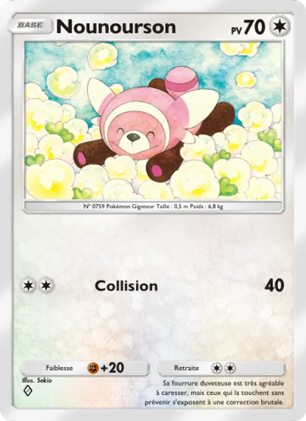 Carte Pokémon Nounourson 057/69 de l'extension Crise Interdimensionnelle