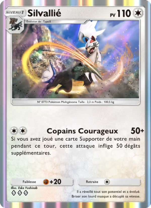 Carte Pokémon Silvallié 061/69 de l'extension Crise Interdimensionnelle