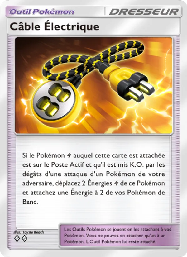 Carte Pokémon Câble Électrique 065/69 de l'extension Crise Interdimensionnelle