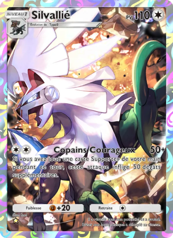Carte Pokémon Silvallié 074/69 de l'extension Crise Interdimensionnelle