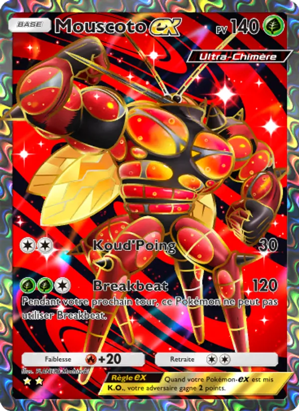 Carte Pokémon Mouscoto-ex 076/69 de l'extension Crise Interdimensionnelle