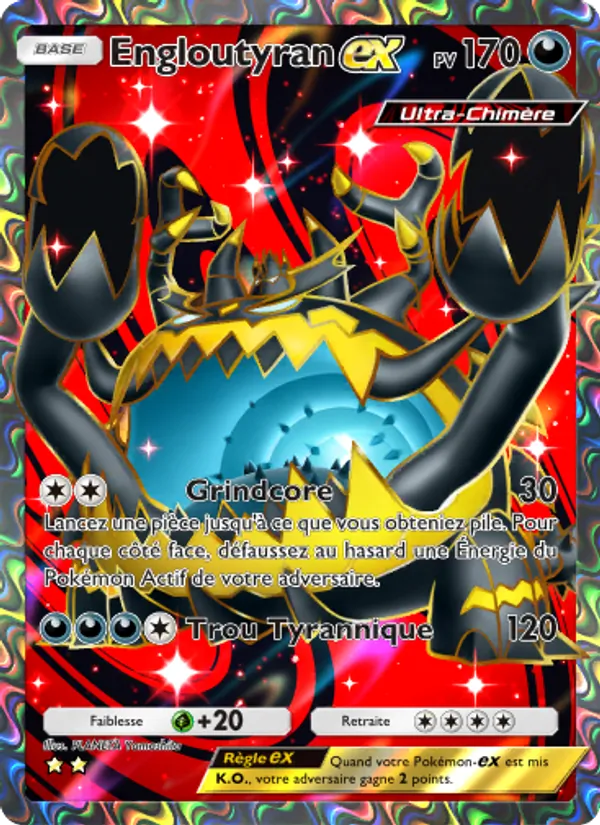 Carte Pokémon Engloutyran-ex 079/69 de l'extension Crise Interdimensionnelle
