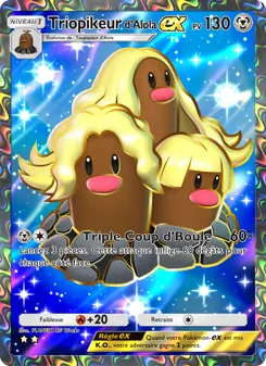 Carte Pokémon Triopikeur d'Alola-ex 080 — Crise Interdimensionnelle