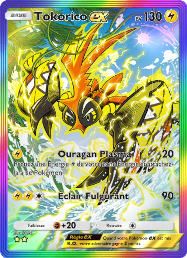 Carte Pokémon Tokorico-ex 084/69 de l'extension Crise Interdimensionnelle