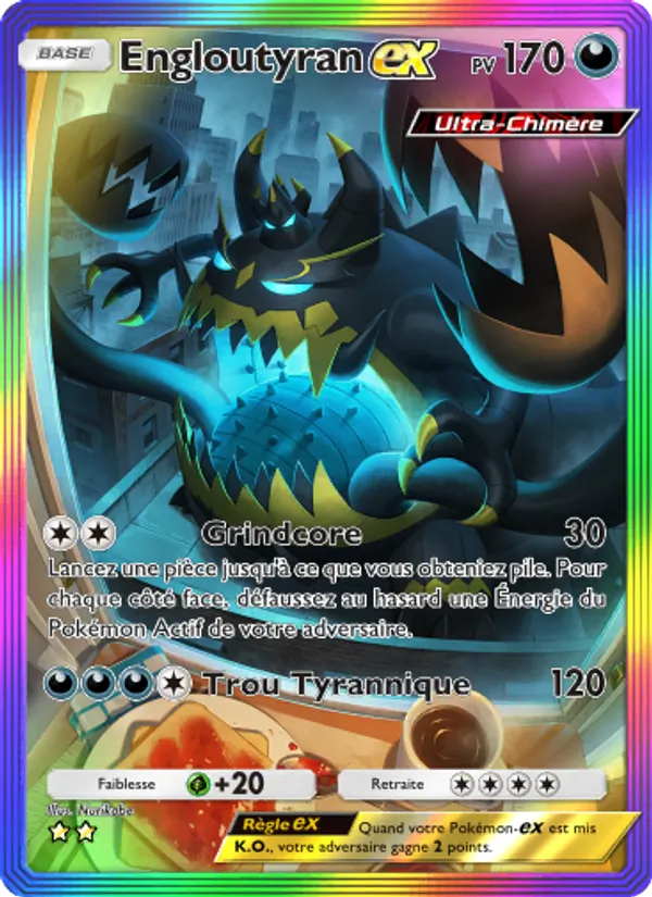 Carte Pokémon Engloutyran-ex 086/69 de l'extension Crise Interdimensionnelle