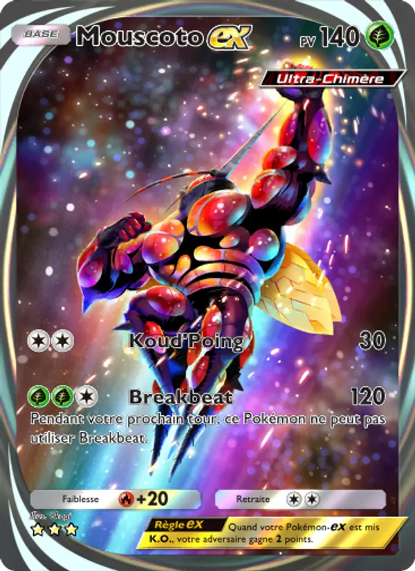 Carte Pokémon Mouscoto-ex 088/69 de l'extension Crise Interdimensionnelle
