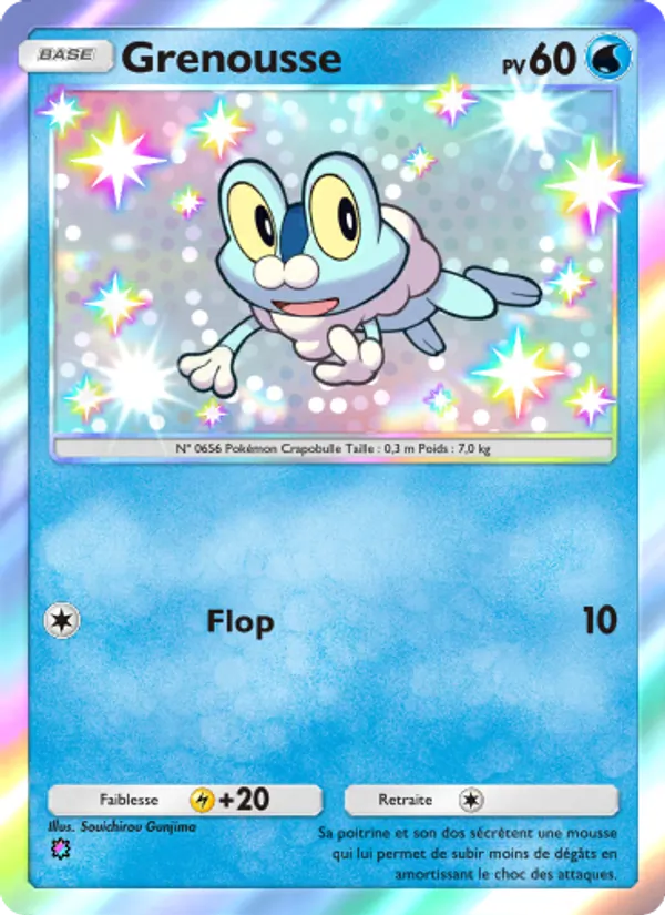Carte Pokémon Grenousse 091/69 de l'extension Crise Interdimensionnelle