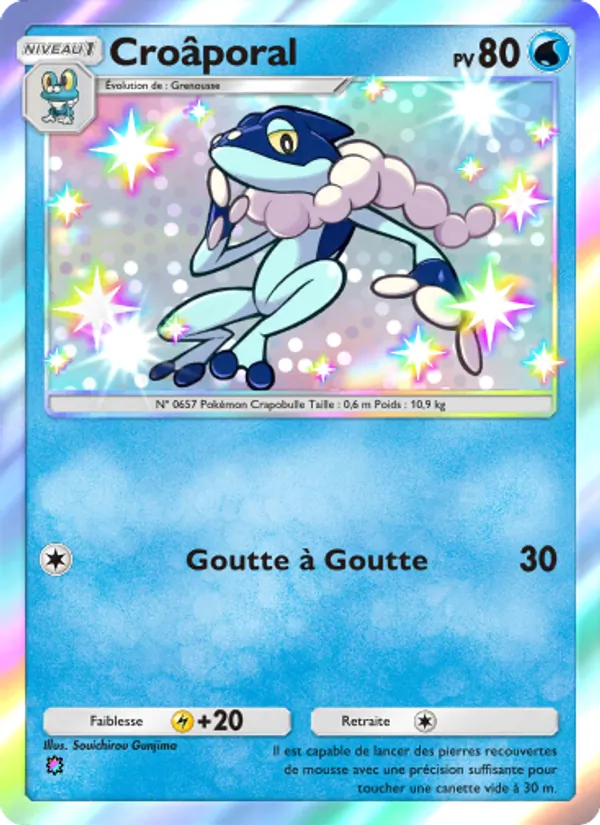 Carte Pokémon Croâporal 092/69 de l'extension Crise Interdimensionnelle