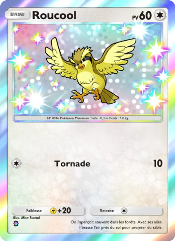 Carte Pokémon Roucool 095/69 de l'extension Crise Interdimensionnelle