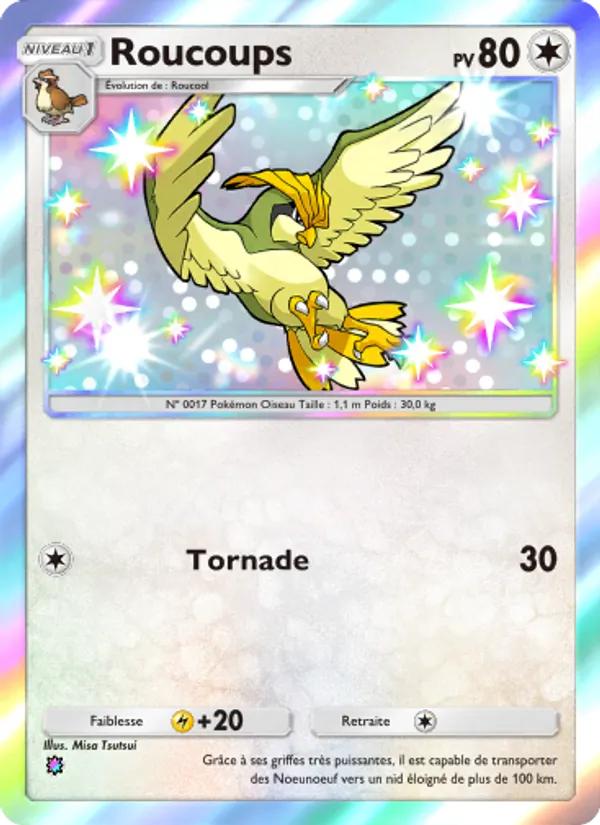 Carte Pokémon Roucoups 096/69 de l'extension Crise Interdimensionnelle