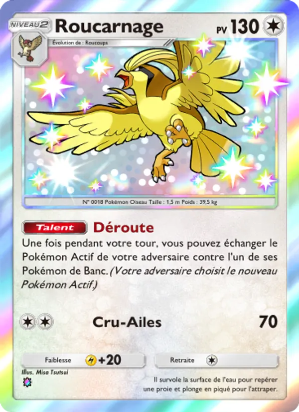 Carte Pokémon Roucarnage 097/69 de l'extension Crise Interdimensionnelle